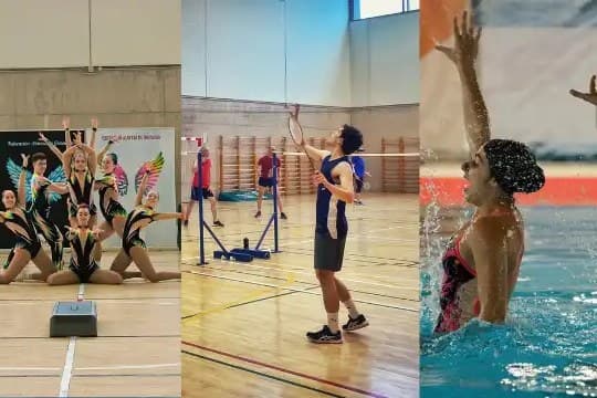 "Exposición fotográfica de los clubes que entrenan en el polideportivo de San Andrés"