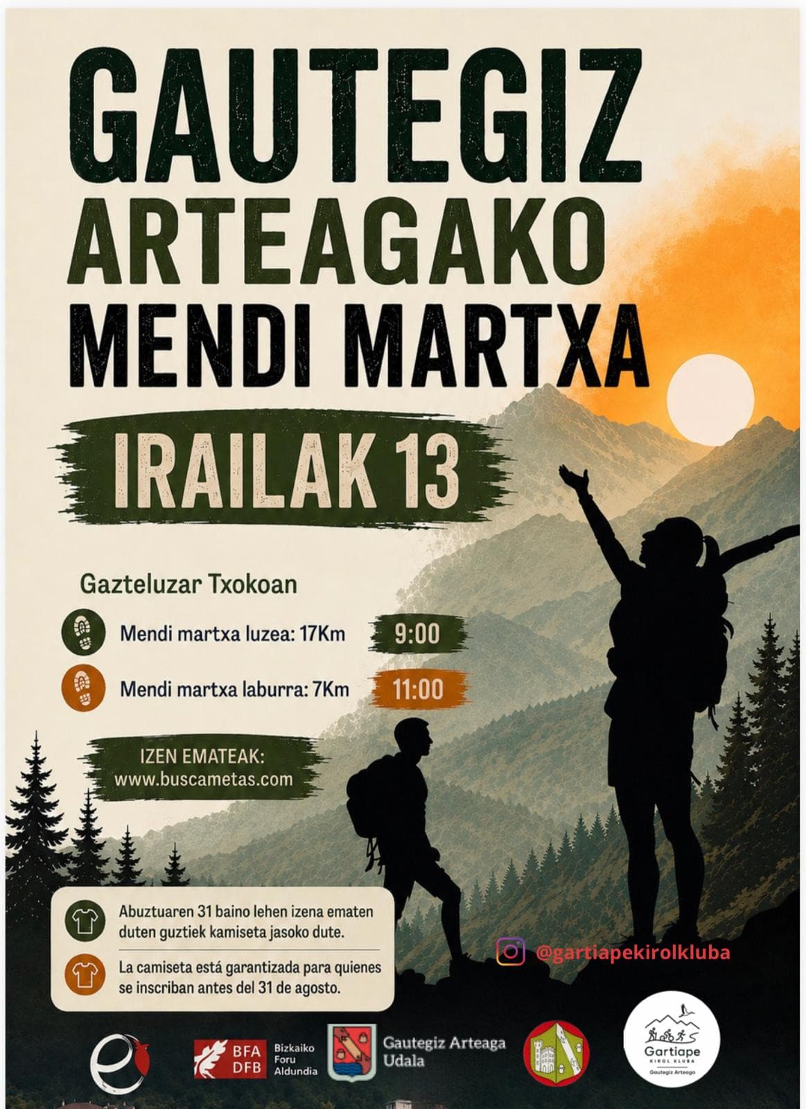 GAUTEGIZ ARTEAGAKO MENDI MARTXA