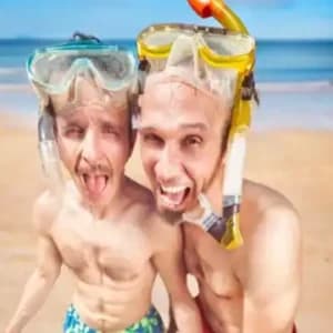 Amico on the beach