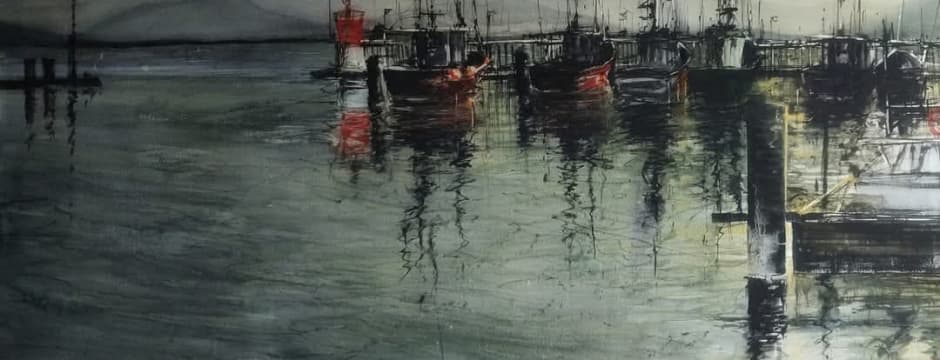 Exposición: Hojas de agua. Pintura en acuarela y acrílico