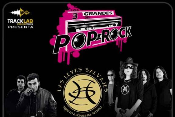 Festival de tributos "Los 3 grandes del pop rock" 2026: LAS LEYES SALVAJES + LOCOS DE LA CALLE + MECANOLOGÍA