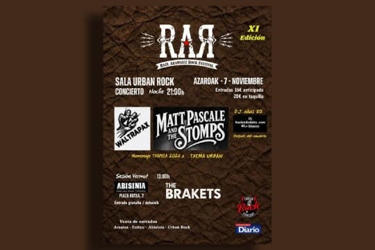 RAR (Raúl Aransáez Rock Festival) 2026: Waltrapax + Matt Pascale and The Stomps